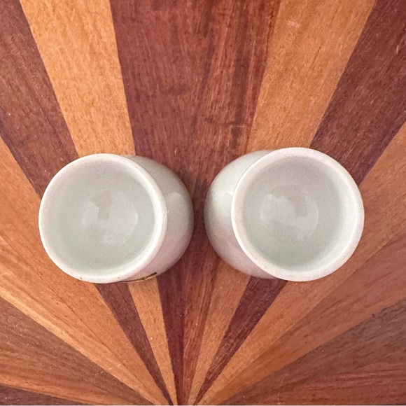 NOS Apilco set of egg cups (2) Double White France - Picture 4 of 5